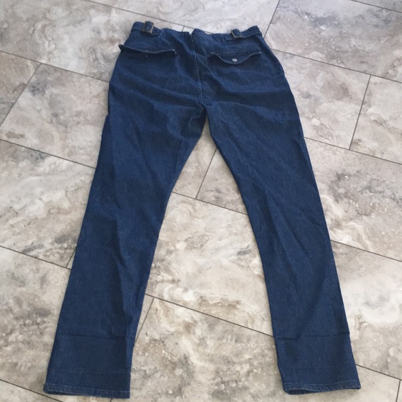 ANTHROPOLOGIE PILCRO HI WAIST SIDE BUCKLE STRAIGHT FLARE JEANS SIZE 32 EUC - Picture 4 of 11